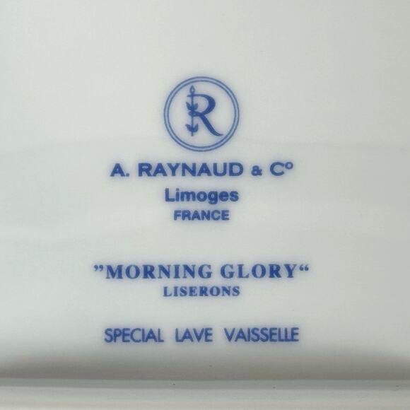 Raynaud Ceralene Limoges Morning Glory Spray 16.5" Oval Serving Platter-Mint! - Picture 7 of 7